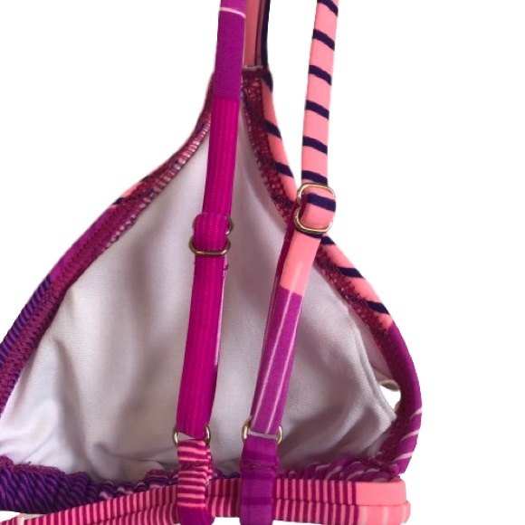 Roxy Pink Purple Bikini Top Size M EUC - Picture 5 of 5
